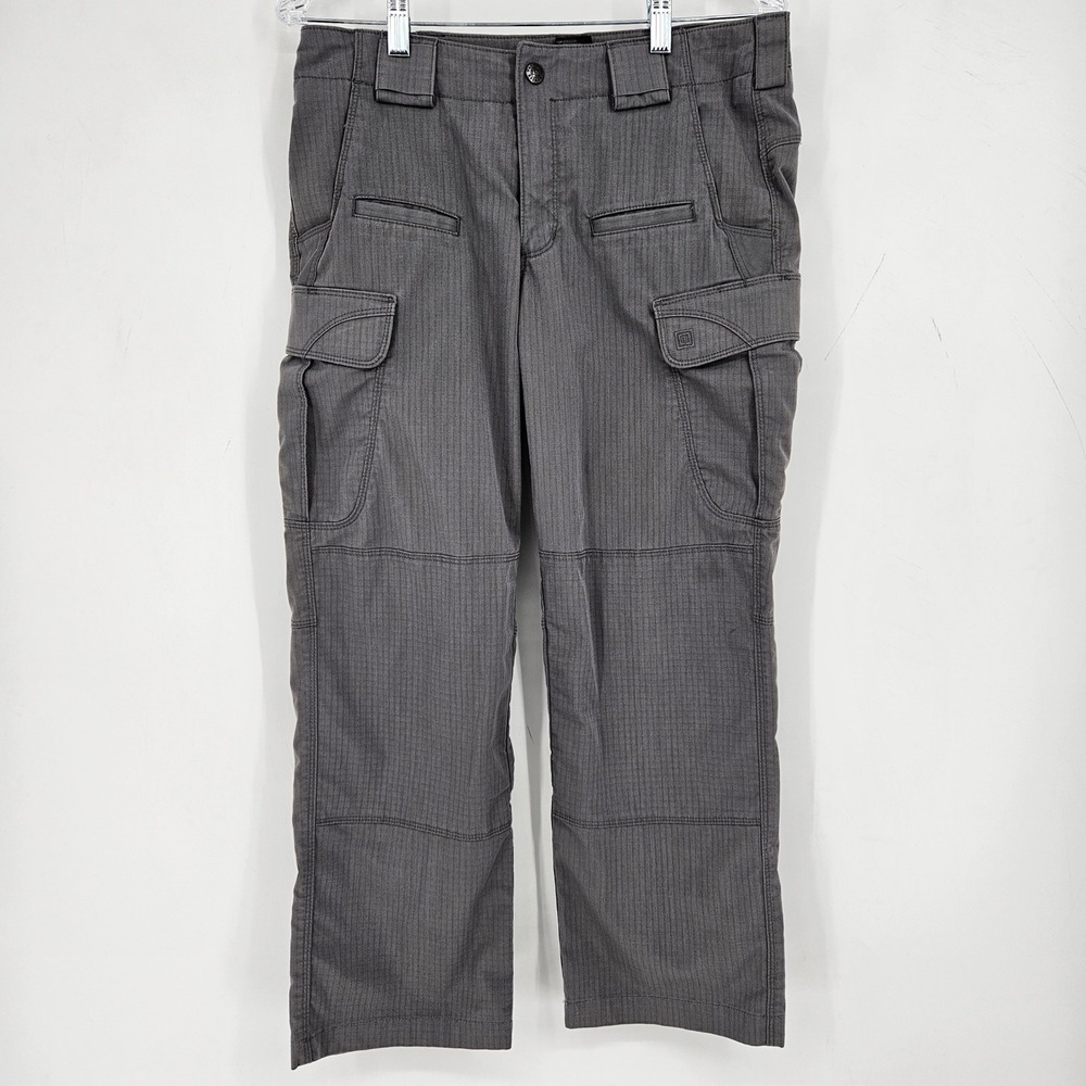 5.11 Tactical Cargo Pants Womens Sz 10 Stryke Gray Canva Workwear Outdoors